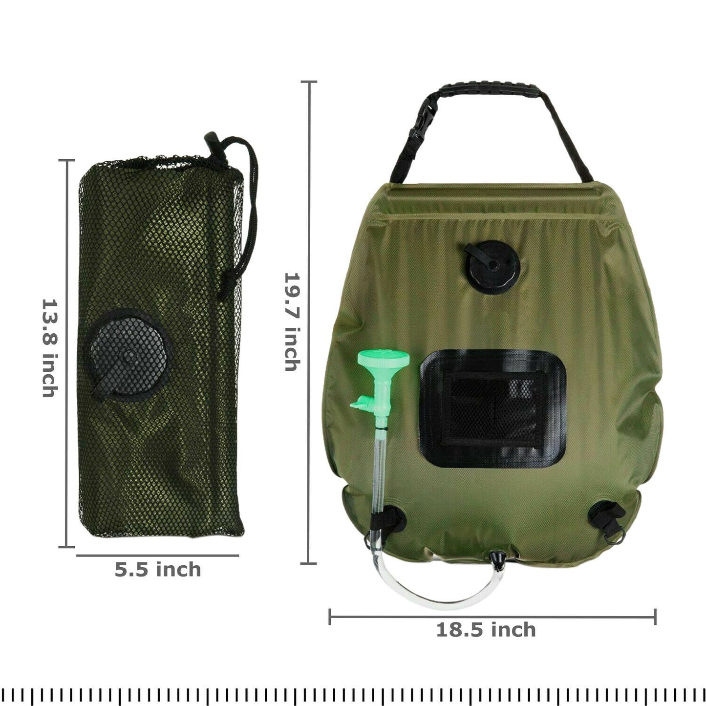 20L Water Bags Outdoor Camping Solar Heat Shower Bag Portable Compact Heated by Plugsus Home Furniture