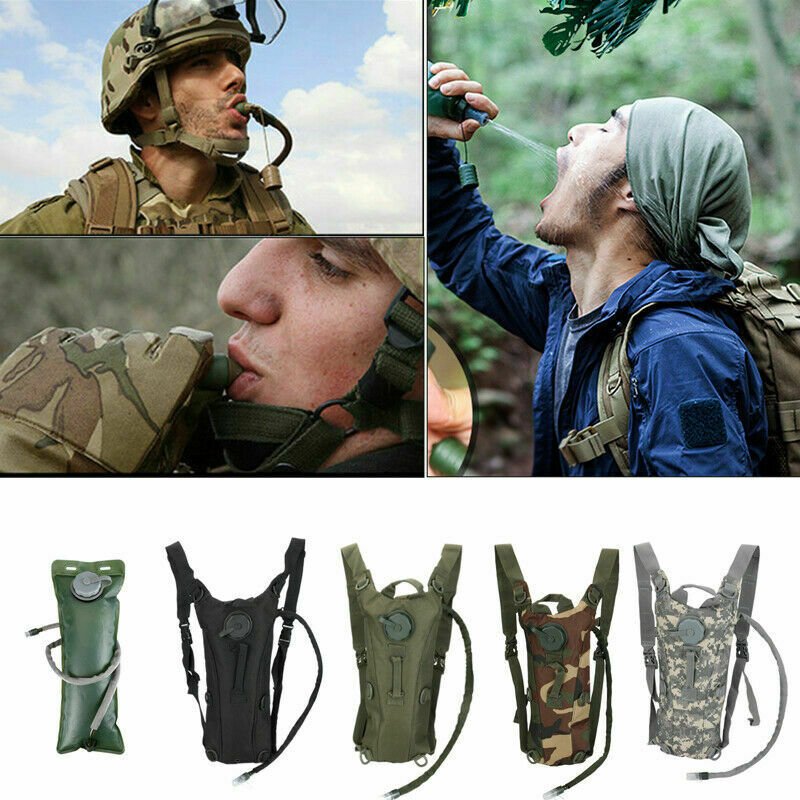 3L Water Bladder Bag Tactical Military Hiking Camping Hydration Backpack Outdoor by Plugsus Home Furniture