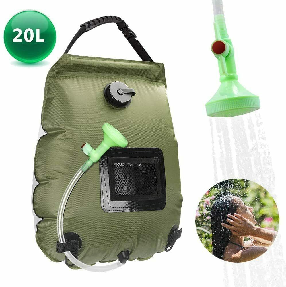 5 Gallons/20L Solar Heating Camping Shower Bag for Beach Swimming Hiking Travel by Plugsus Home Furniture