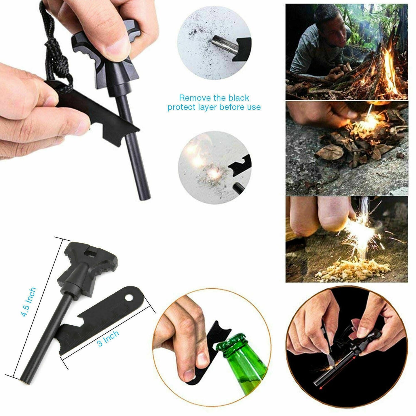 14 in 1 Outdoor Emergency Survival And Safety Gear Kit Camping Tactical Tools SOS EDC Case by VistaShops