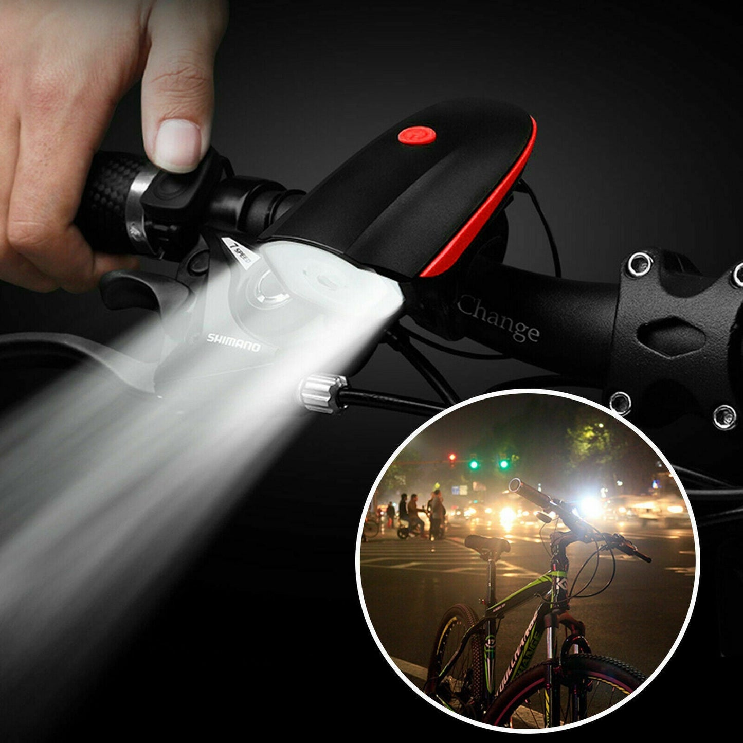 Super Bright USB Led Bike Bicycle Light Rechargeable Headlight &Taillight Set by Plugsus Home Furniture